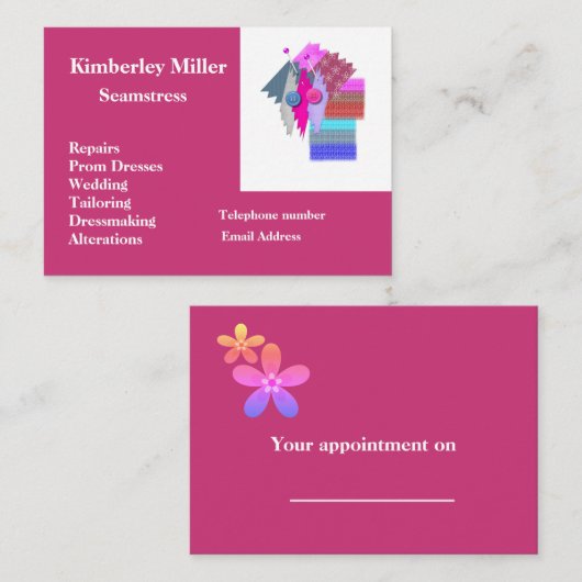 名刺のSeamstress 名刺 (正面/裏面)