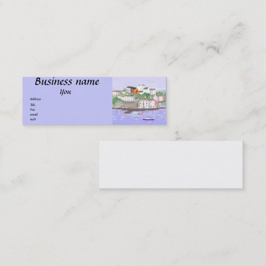 名刺はあなた専有物を設計します スキニー名刺 (正面/裏面)