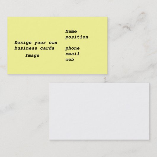 名刺はあなた専有物を設計します 名刺 (正面/裏面)