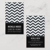 名刺はっきりしたトレンディーシボストライプロン 名刺 (正面/裏面)