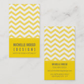 名刺はっきりしたトレンディー山ストライプ黄 名刺 (正面/裏面)