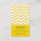 名刺はっきりしたトレンディー山ストライプ黄 名刺 (裏面)