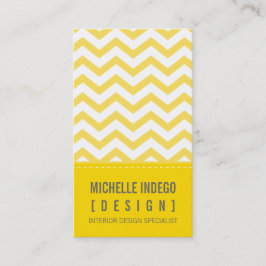 名刺はっきりしたトレンディー山ストライプ黄 名刺