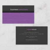 名刺はっきりした線モダン紫色グレー 名刺 (正面/裏面)