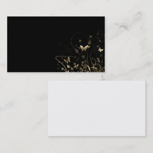 名刺はまたはあなた自身の金ゴールドの蝶を作成します 名刺 (正面/裏面)