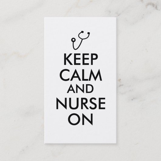名刺は平静を保ち、聴診器で看護します 名刺 (正面)