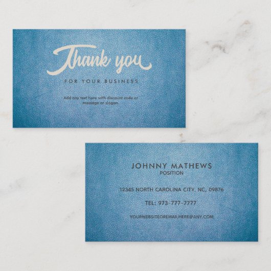 名刺をありがとうございます 名刺 (正面/裏面)