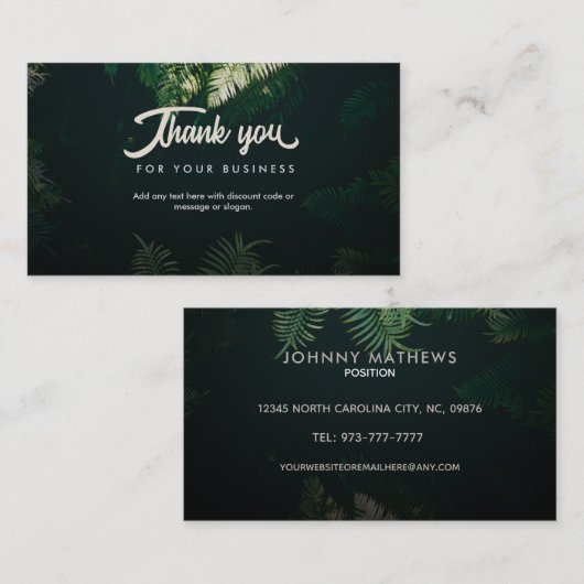 名刺をありがとうございます 名刺 (正面/裏面)