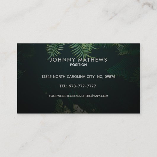 名刺をありがとうございます 名刺 (裏面)