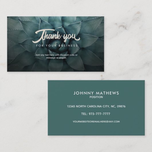 名刺をありがとうございます 名刺 (正面/裏面)