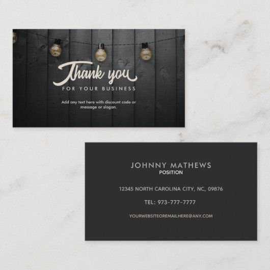 名刺をありがとうございます 名刺 (正面/裏面)