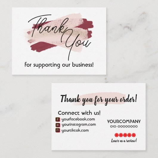 名刺をありがとう ノートカード (正面/裏面)