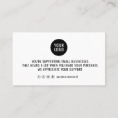 名刺をお願いしまモダンす 名刺 (裏面)