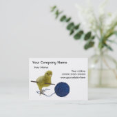 名刺をかぎ針で編むひよこ 名刺 (スタンド正面)