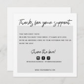 名刺をご注文いただきありがとうございます サンキューカード (正面/裏面)