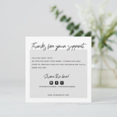 名刺をご注文いただきありがとうございます サンキューカード (スタンド正面)