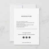 名刺をご注文いただきありがとうございます サンキューカード (裏面)