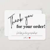名刺をご注文いただきありがとうございます ノートカード (正面/裏面)