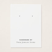 名刺をイヤリングして手作りする (正面)