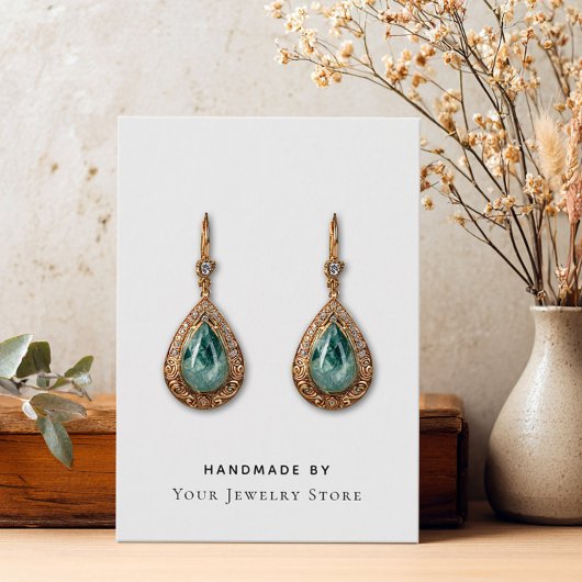 名刺をイヤリングして手作りする