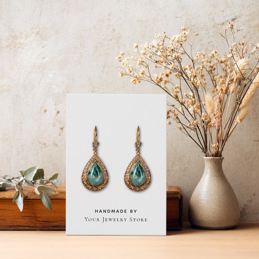 名刺をイヤリングして手作りする