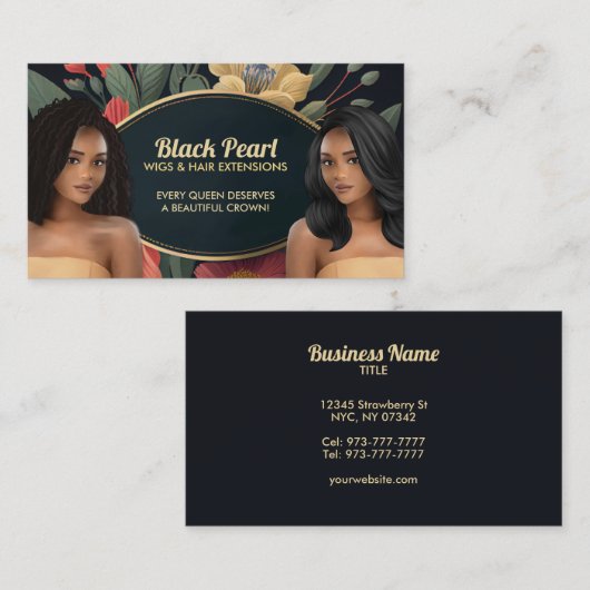 名刺をウィッグ 名刺 (正面/裏面)