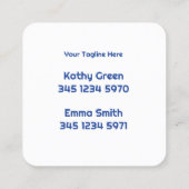 名刺をクリーニングする2名様 スクエア名刺 (裏面)