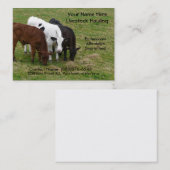 名刺をトラックで運んでいる長距離貨物輸送の牛 名刺 (正面/裏面)