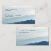名刺をハイキングする山のスカイライン 名刺 (正面/裏面)