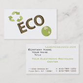 名刺をリサイクルする環境にやさしい環境 名刺 (正面/裏面)