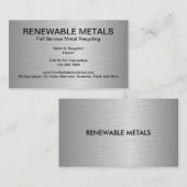 名刺をリサイクルする金属 名刺 (正面/裏面)