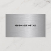 名刺をリサイクルする金属 名刺 (裏面)