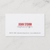 名刺を上げて下さい 名刺 (裏面)