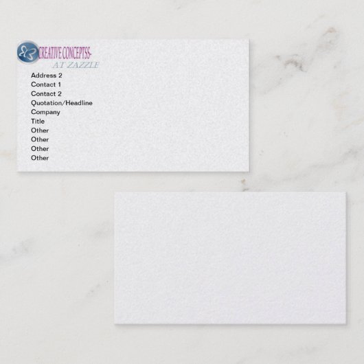 名刺を使用すると、個人またはビジネスを作成できます。 名刺 (正面/裏面)