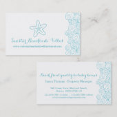 名刺を可能にするビーチのヒトデの特性 名刺 (正面/裏面)