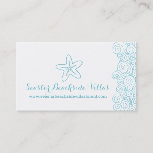 名刺を可能にするビーチのヒトデの特性 名刺 (正面)