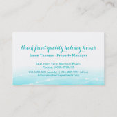 名刺を可能にするビーチの沿岸特性 名刺 (裏面)