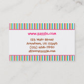 名刺を呼ぶストライプのなカップケーキ コーリングカード (裏面)