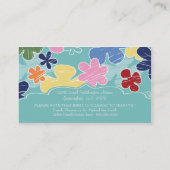 名刺を呼んでいるかわいい花お母さんか親 コーリングカード (裏面)