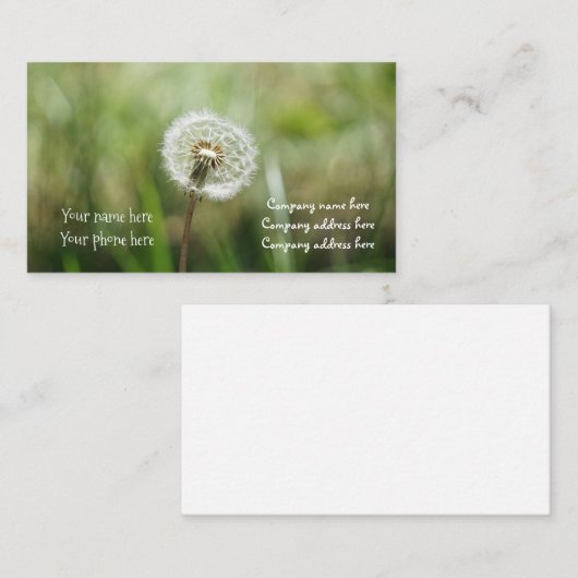 名刺を夢を見ます 名刺 (正面/裏面)