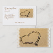 名刺を引く愛ハート 名刺 (正面/裏面)