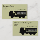 名刺を強く引いているBilingual 名刺 (正面/裏面)