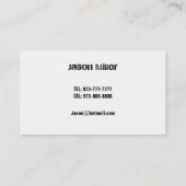 名刺を強く引くこと 名刺 (裏面)