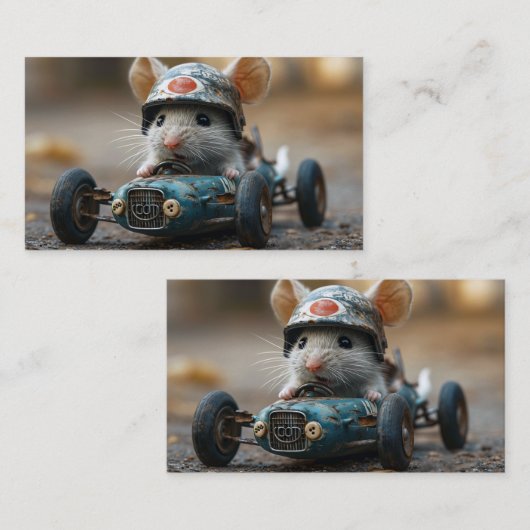 名刺を持って車の行く コーリングカード (正面/裏面)