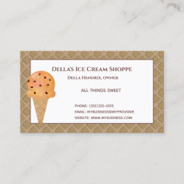 名刺を振りかけるアイスクリーム屋 名刺