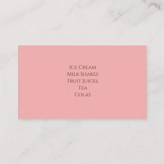 名刺を振りかけるアイスクリーム屋 名刺 (裏面)