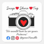 名刺を挿入するBusiness Snap共有感謝していラベル スクエアシール (正面)