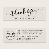 名刺を挿入するLight Tanビジネス感謝していロゴ (正面&裏面)