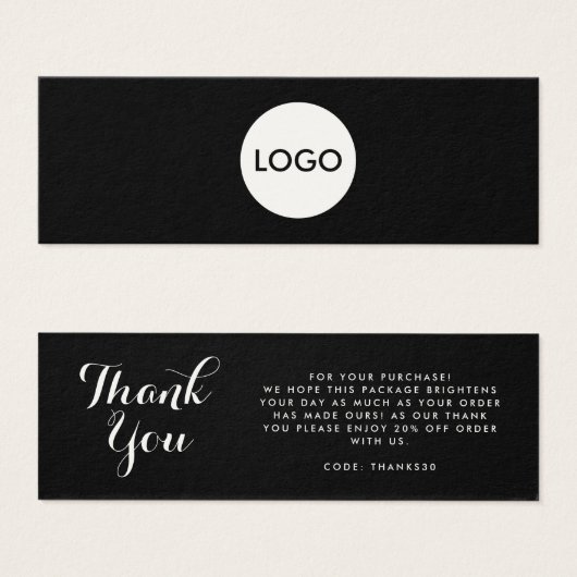 名刺を挿感謝してい入するビジネスロゴ (正面&裏面)