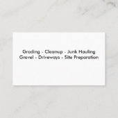 名刺を掘り、強く引きます 名刺 (裏面)